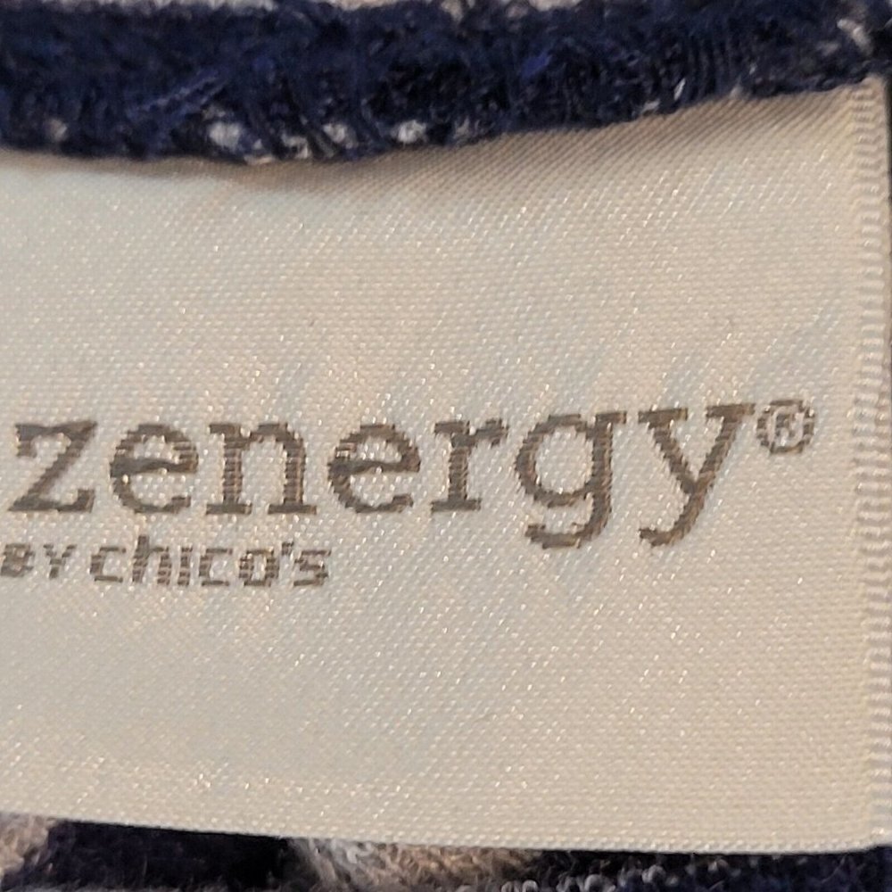 Chico's Zenergy Amber Striped Tunic Dress Gray Navy Active Wear 0 (US Small/4) - Picture 9 of 13